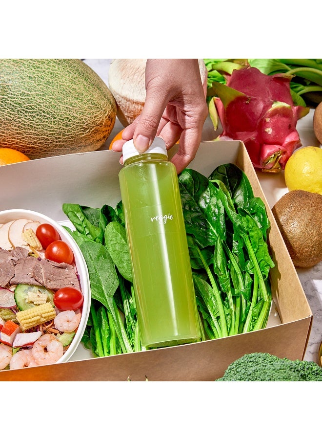 Restaurantware Label Tek 1.9 x 1 Inch Veggie Juice Bottle Labels, 100 Water-Resistant Labels For Bottles - Self-Adhesive, Clear With White Font, Plastic Bottle Stickers, For Drink Pouches, - Image 4