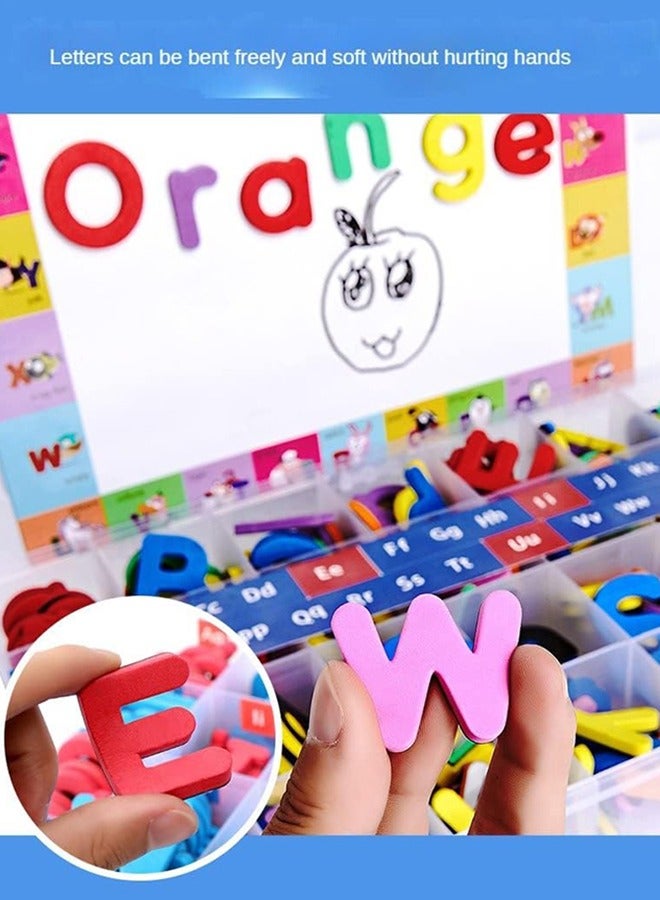 Magnetic Letters Kit, A-Z Foam Magnetic Letters, Alphabet Letters, 234 Pcs with Large Double-Side Magnet Board, Educational Refrigerator Magnets for Preschool Learning Spelling - Image 3