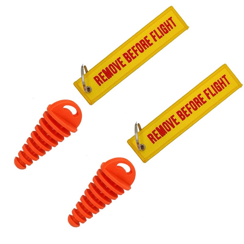 0615 Wash Plugs Mufflers Exhaust Silencer Motorcycle Dirt Bike 2 Stroke wStreamer Remove Before Start Engine ATV Quad Rubber Exhaust Pipe Plugs Orange