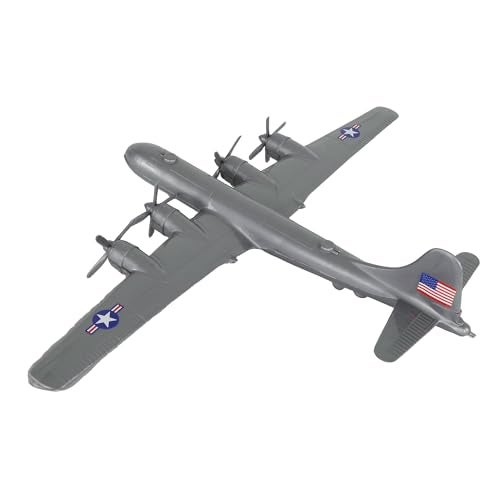 Tim Mee Toy TimMee WW2 B-29 Superfortress Bomber Plane - Silver-Gray Plastic Army Men Aircraft - Image 3