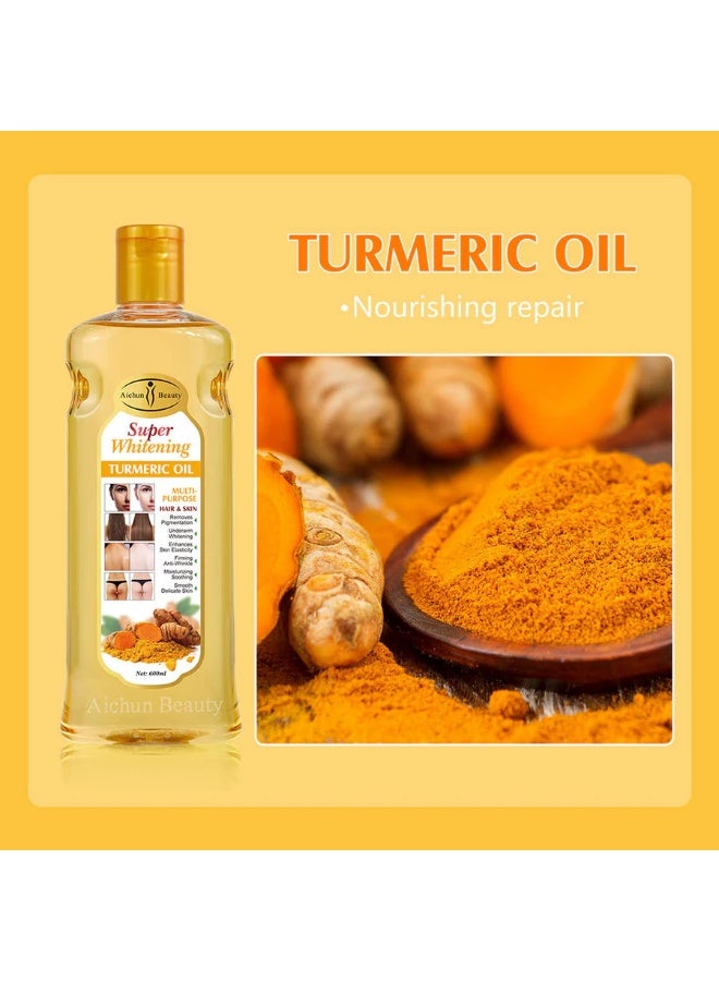 Aichun Beauty Multi Purpose Hair & Skin Turmeric Oil - 600ml - Image 2
