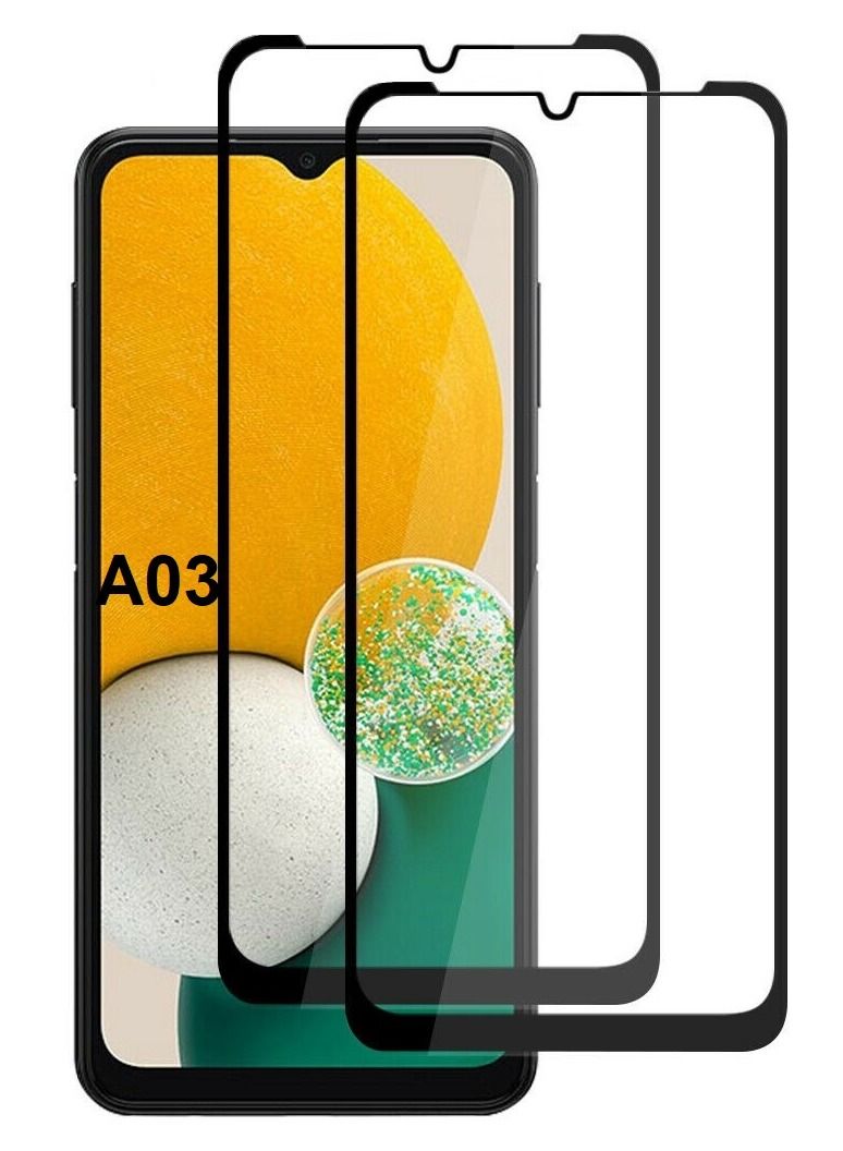 CATANES حماية شاشة 2 عبوة لجهاز سامسونج جالاكسي A03 زجاج مقسى شفاف 9H تغطية كاملة 6.5 بوصة - Image 1