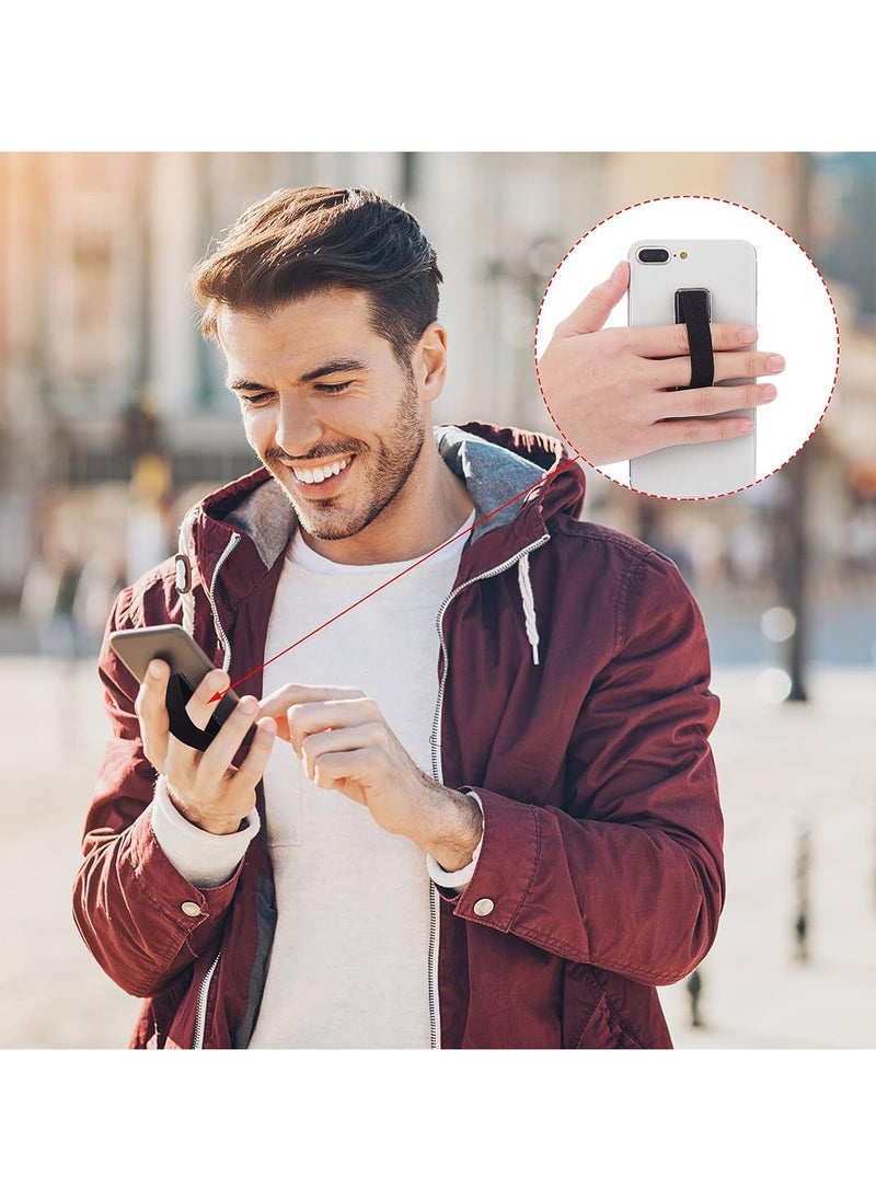 Self-Adhesive Smartphone Holder Finger Accessory in Imitation Leather for Mobile Phone