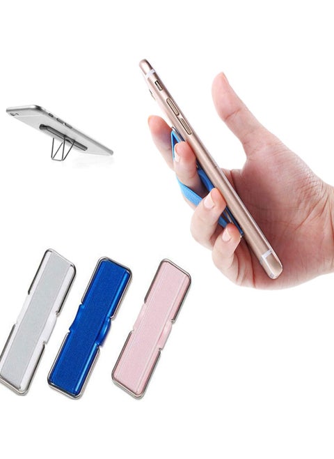 Self-Adhesive Smartphone Holder Finger Accessory in Imitation Leather for Mobile Phone