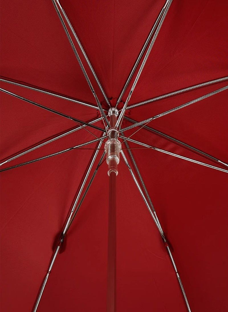 Premium Ruby Crystal Umbrella - Red Canopy Luxury Wedding Vintage Bridal Long Handle Umbrella, Elegant Gift for Special Occasions NYS-1025 - Image 4