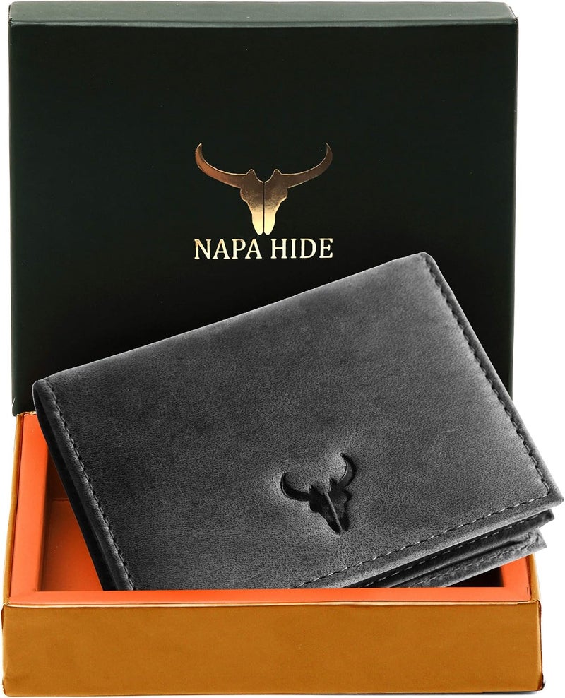 Napa Hide ® Mens Leather Wallet (Grey Hunter) - Image 5