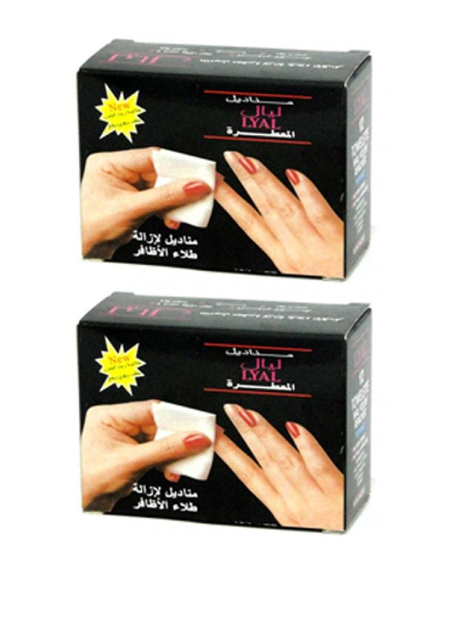 LYAL 2 PIECES OF Towelettes Nail Polish Remover 2X24 Pieces - Image 1