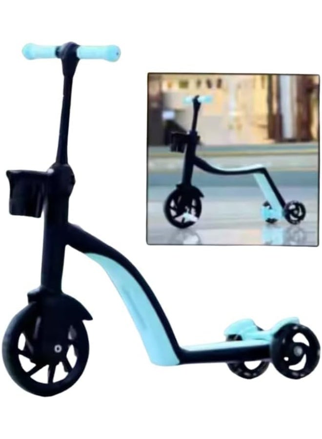vGRASSP 3-in-1 Kids Balance Bike with Convertible Pedals, Blue Kids Tricycle Ride-On Bike, Convertible Toddler Balance Bike and Scooter, Three-Wheel Kids Riding Toy for Balance and Coordination - Image 2