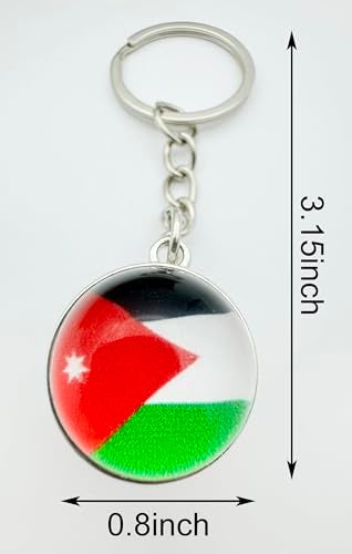 LLBFHH 3 Pcs Jordan Flag Key Chain,Cool Keychain for Car Keys, Stainless Steel Keyrings & Keychains,Used for Home Decoration, Jewelry Hanging Decorations. - Image 4