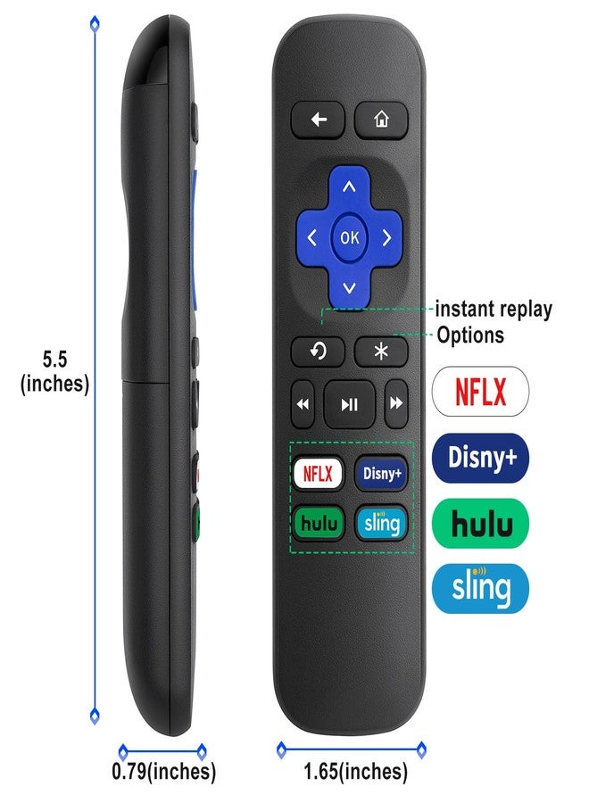 LOUTOC Universal Replacement Remote Control for Roku Express, for Roku Premiere, for Roku Box, for Roku Player, for Roku 1 2 3 4 -【NOT for Stick or TV】 - Image 4