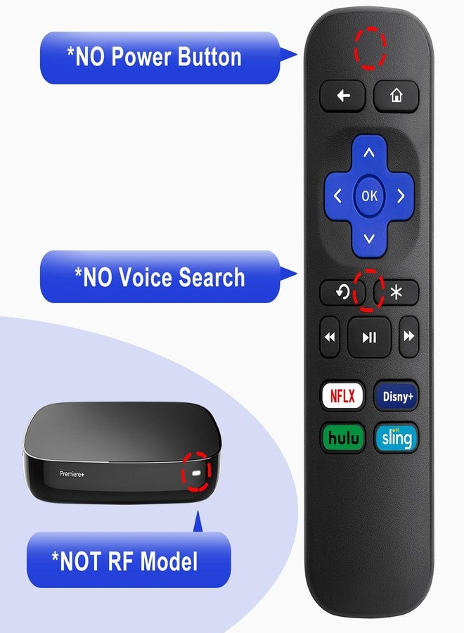 LOUTOC Universal Replacement Remote Control for Roku Express, for Roku Premiere, for Roku Box, for Roku Player, for Roku 1 2 3 4 -【NOT for Stick or TV】 - Image 3