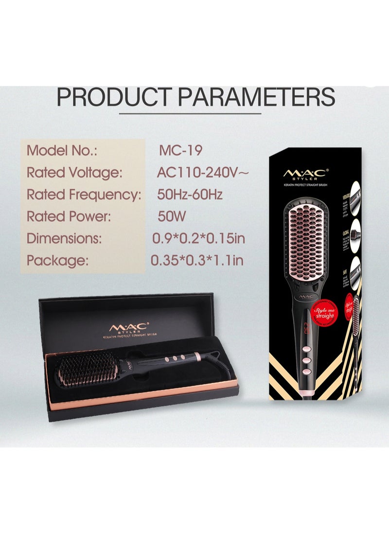 Mac Styler Mac Styler Professional Electric Comb Hair Dryer Hair Straightener Brush MC-19  - Image 3