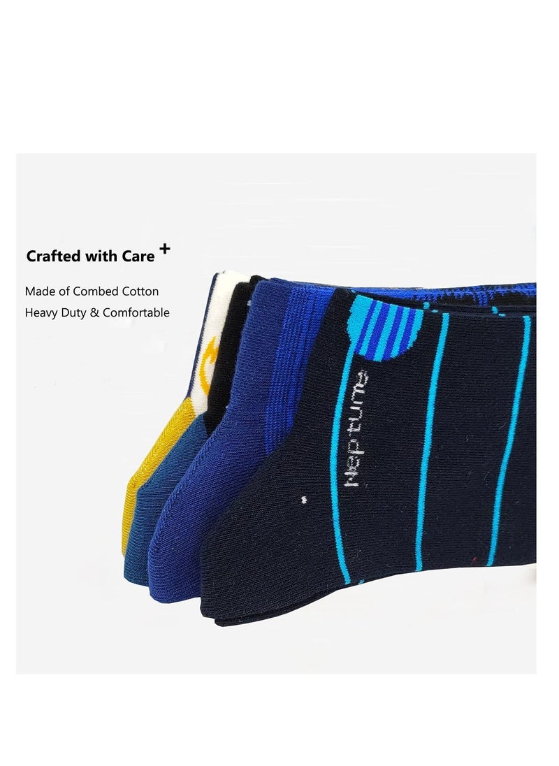 Colorful Novelty Dress Socks with Fun Universe Pattern - Crazy Cotton Socks for Men and Kids, Perfect for Adding a Touch of Whimsy to Any Outfit!  - Image 3