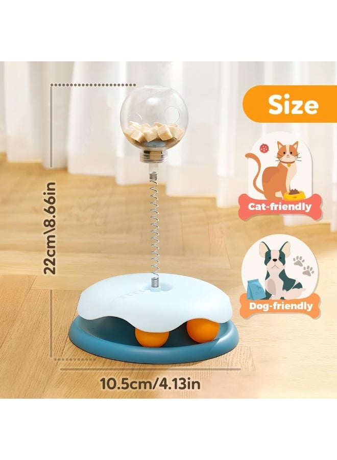 Bukela Cat Treat Ball Dispenser, 2025 New Treat Dispensing Dog Toys, Cat Interactive Toys for Indoor, Interactive Slow Feeder Dog Food Puzzle Toy, Multifunctional Leaking Treats Ball Pet Feeder Toy (Green) - Image 3