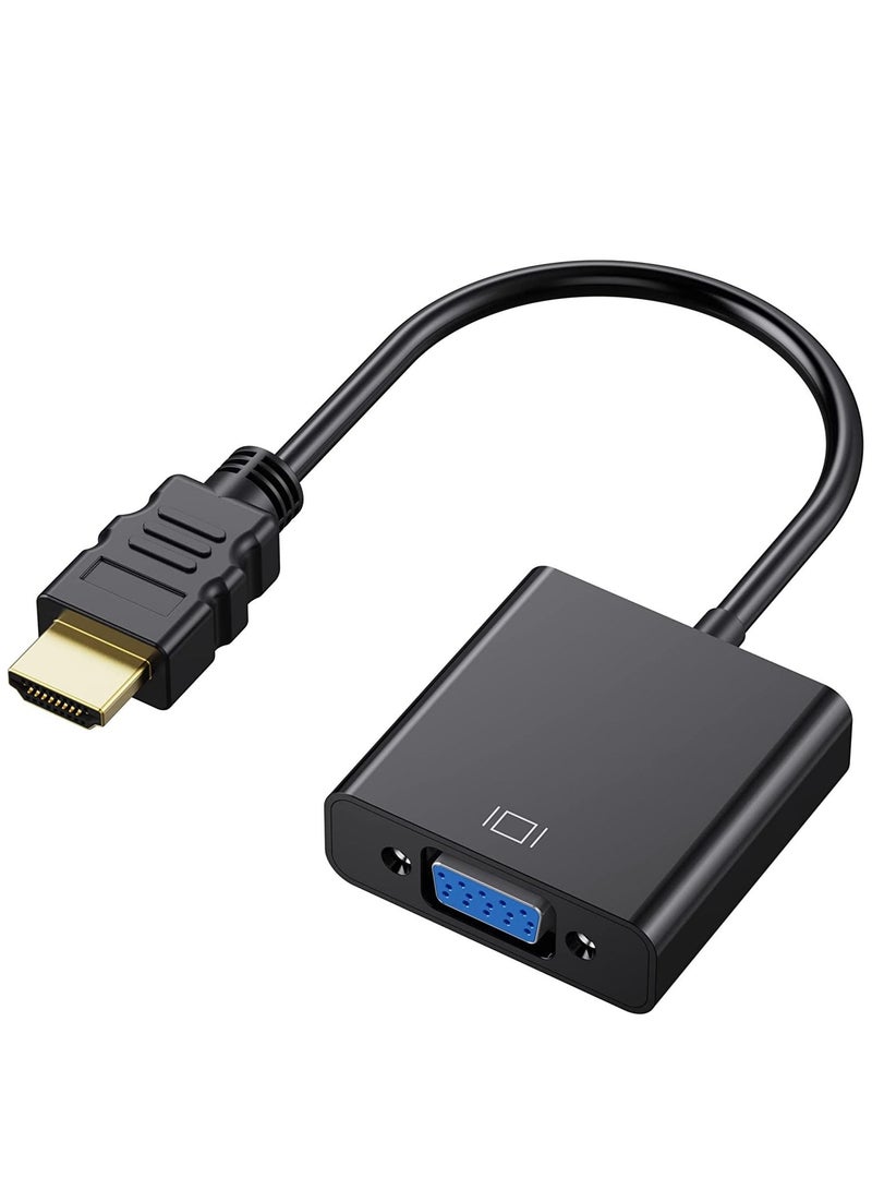 HDMI إلى VGA مع منفذ صوت 3.5 ملم محول HDMI إلى VGA ذكر إلى أنثى 1080P للكمبيوتر المكتبي والكمبيوتر المحمول وشاشة العرض HDTV Chromebook Raspberry Pi Roku Xbox والمزيد - Image 4