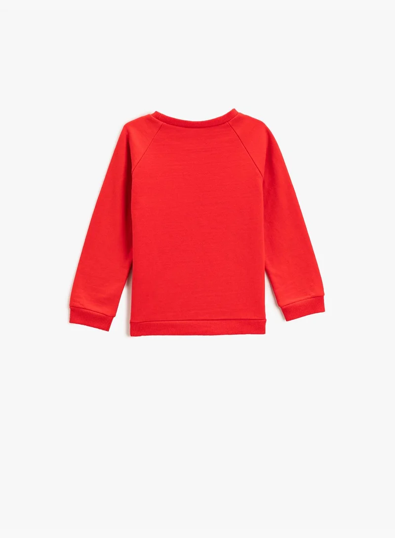 KOTON Christmas Themed Printed Sweatshirt