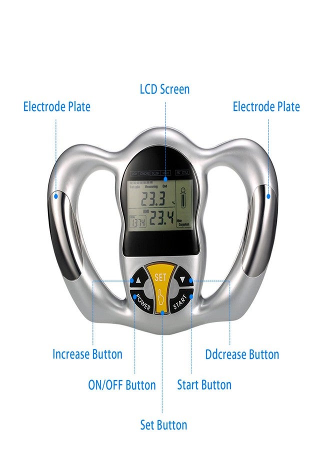 فلاين جهاز تحليل دهون الجسم الرقمي، جهاز مراقبة دهون الجسم المحمول المزود بشاشة LCD، جهاز قياس دهون الجسم، مقياس مؤشر كتلة الجسم، جهاز مراقبة صحية متعدد الوظائف محمول للصحة الشخصية - Image 2