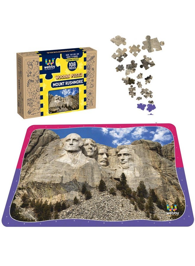 Webby Mount Rushmore Wooden Jigsaw Puzzle, 108 Pieces - Image 1