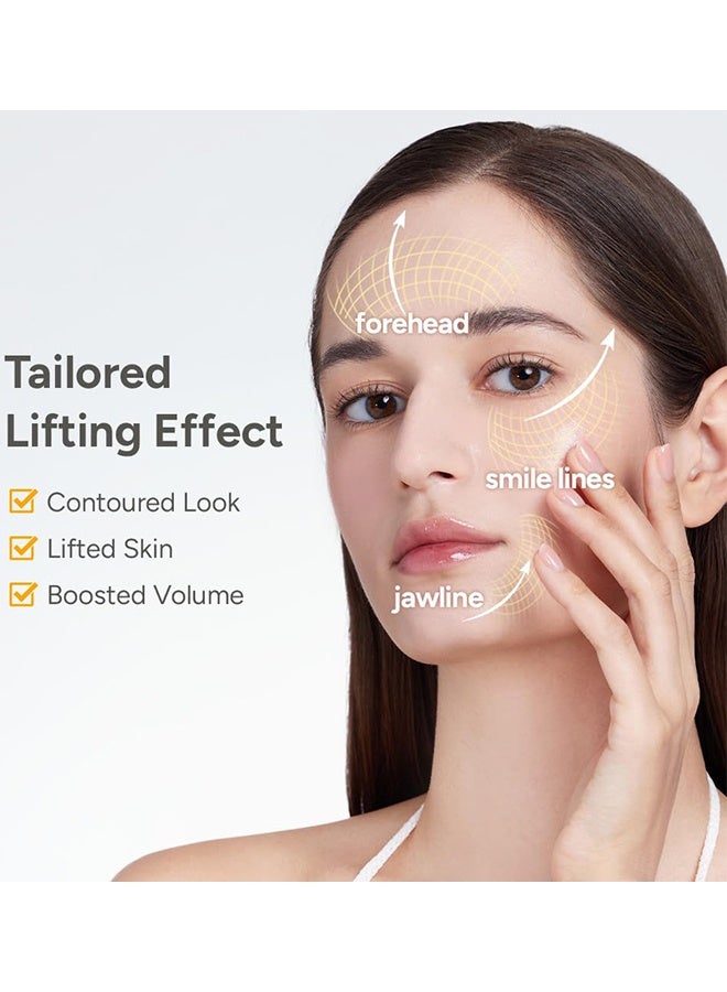 KOEC Retinol Deep Collagen Lifting Boost Up Mask Set, V Line Lifting Double Chin Reducer Sheet Mask & Forehead Anti-Wrinkle Patch, Boosted Volume For Sagging Skin, Smooth Smile Lines & Forehead, Face Jawline Lift Strap - Image 3