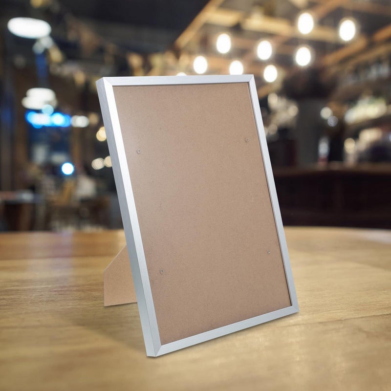A4 Aluminum Silver Picture Frame For Wall Hanging Room Decor And Advertising Display - Image 5
