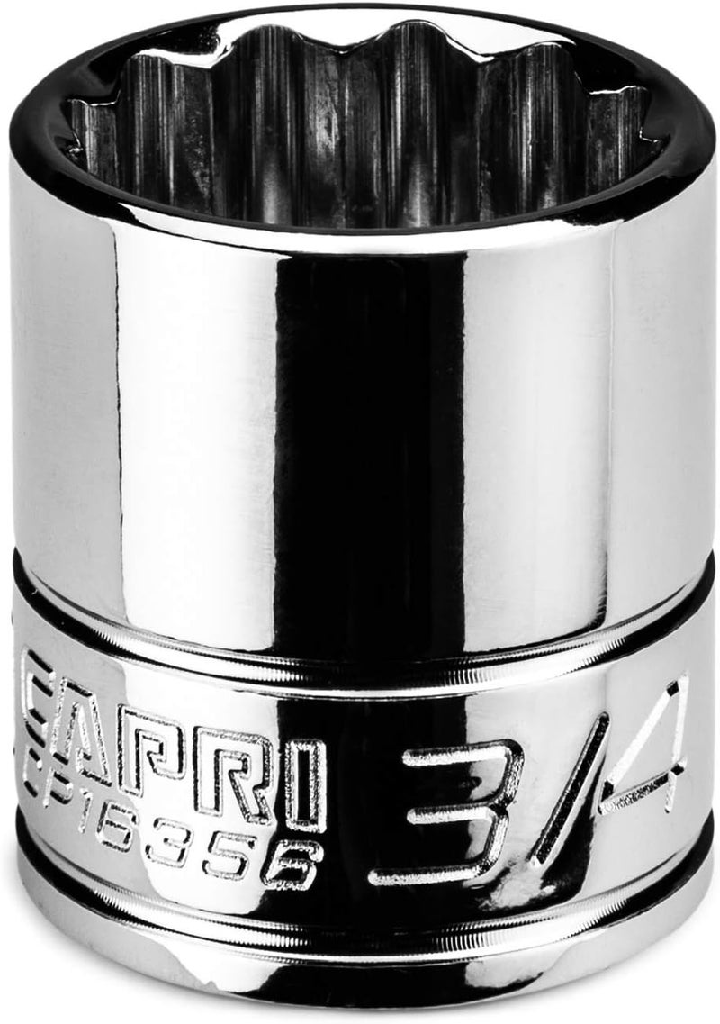 Capri Tools 3/4 in. Shallow Socket, 3/8 in. Drive, 12-point, SAE - Image 1