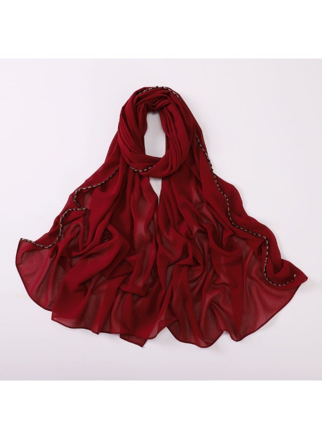 Nariele New Crystal Pearl Chiffon Headscarf - Image 1