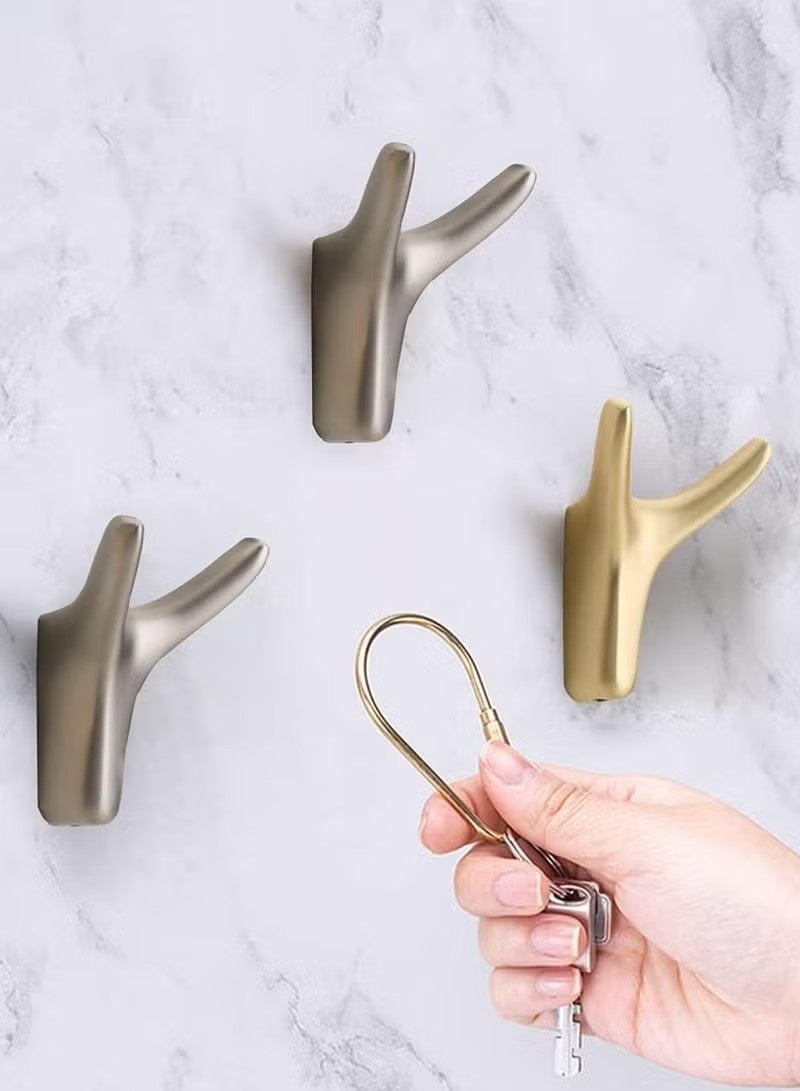 Towel Hook 4-Piece Set, Coat Hook, Branch Wall Hook, Heavy-Duty Door Hook, Towel Bathrobe Clothing Cabinet Hook, Sponge Hook, Suitable for Bathroom, Bedroom, Kitchen, Hotel, Pool - Image 3
