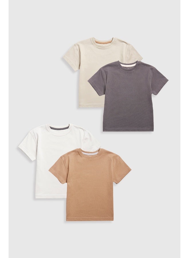 mothercare Neutral T-Shirts - 4 Pack  - Image 2