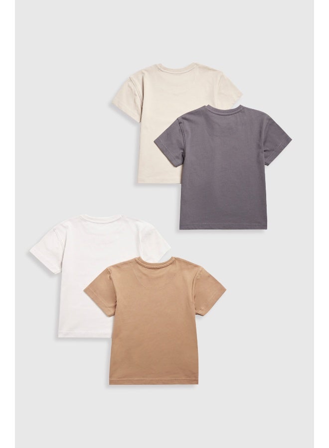 mothercare Neutral T-Shirts - 4 Pack  - Image 1