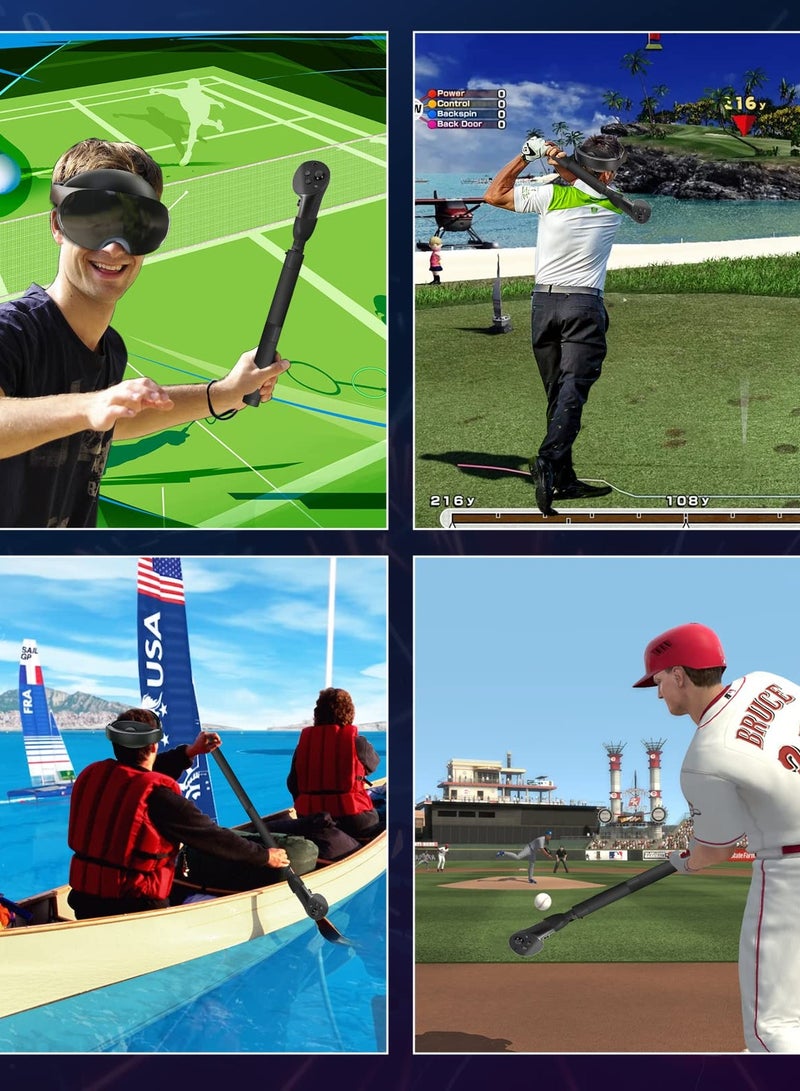 مقابض توسيع للتحكمات في Meta Quest Pro، ملحقات مقابض لوحدات التحكم في ألعاب الواقع الافتراضي للعب Beat Saber، Golf +، كرة الريشة، وألعاب البيسبول - Image 4