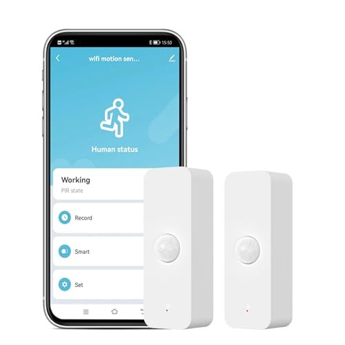 Gaoducash Smart PIR Motion Sensor: WiFi Motion Detector with App Notification Alerts, Wireless Contact Sensor for Home Security and Smart Home Automation, No Hub Required, Compatible with Alexa(2-Pack) - Image 1