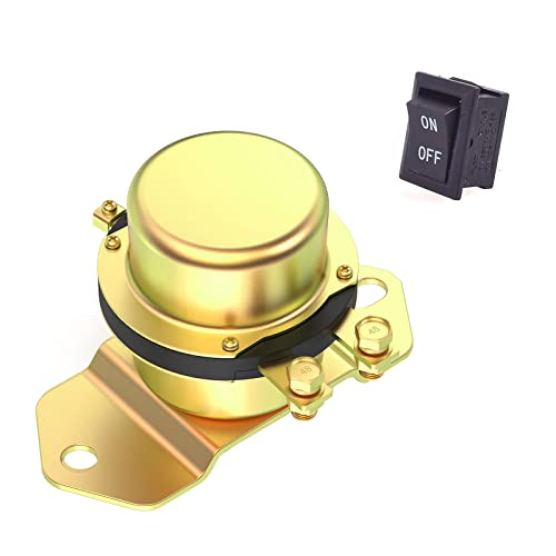Ekylin 12V Car Auto Vehicle MotorBoat Battery Electromagnetic Disconnect Switch, DC 12V Electromechanical Solenoid Power Switch + One Button Dash Control Master Kill System Turn on/off No Open The Front Hood - Image 1
