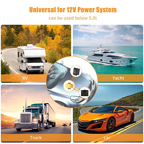 Ekylin 12V Car Auto Vehicle MotorBoat Battery Electromagnetic Disconnect Switch, DC 12V Electromechanical Solenoid Power Switch + One Button Dash Control Master Kill System Turn on/off No Open The Front Hood - Image 4