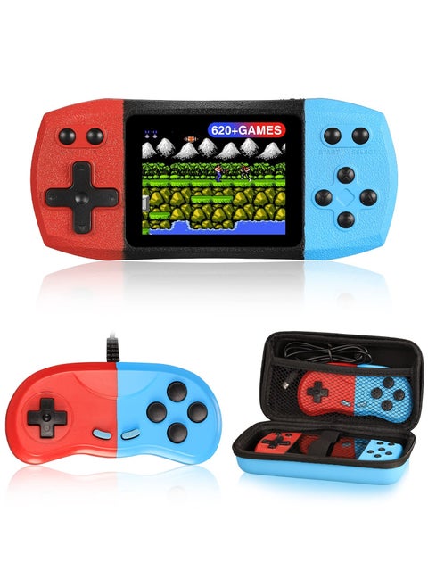 Kids Handheld Game Portable Video Game Player, 620 Classical Games, Retro handheld Game Console with Portable Shell, Rechargeable Hand Held Game Support Connecting TV & 2 Players, Best Gift for Child