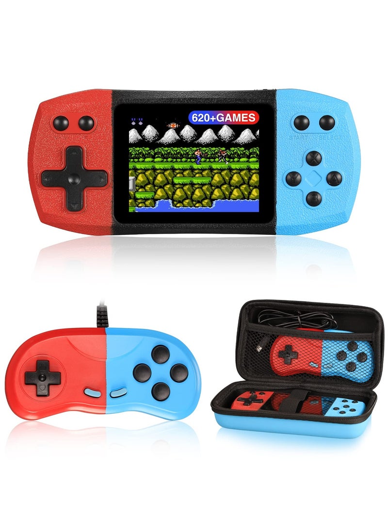 Captaintech Kids Handheld Game Portable Video Game Player, 620 Classical Games, Retro handheld Game Console with Portable Shell, Rechargeable Hand Held Game Support Connecting TV & 2 Players, Best Gift for Child  - Image 1