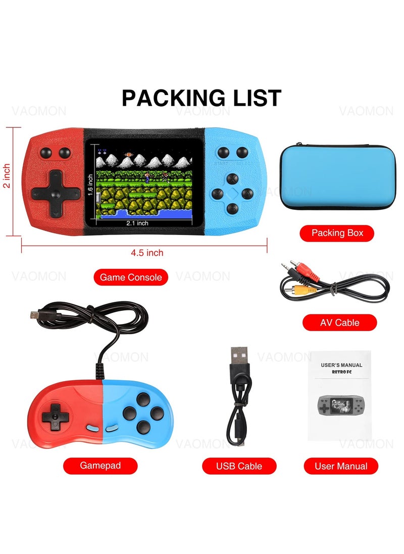 Captaintech Kids Handheld Game Portable Video Game Player, 620 Classical Games, Retro handheld Game Console with Portable Shell, Rechargeable Hand Held Game Support Connecting TV & 2 Players, Best Gift for Child  - Image 5