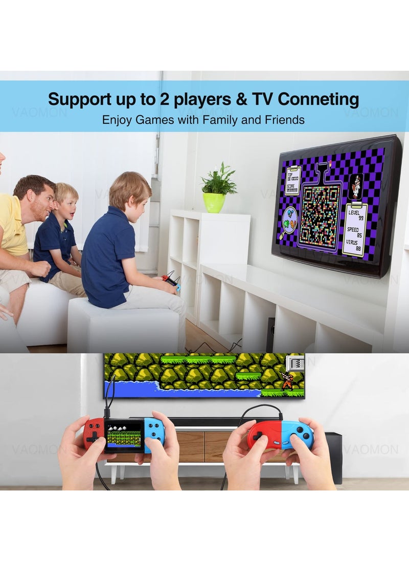 Captaintech Kids Handheld Game Portable Video Game Player, 620 Classical Games, Retro handheld Game Console with Portable Shell, Rechargeable Hand Held Game Support Connecting TV & 2 Players, Best Gift for Child  - Image 4