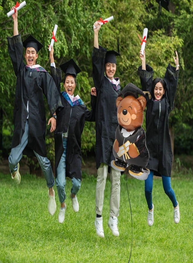 DEARMAMY Bear Balloons Graduation Foil Bear Shaped Animal Graduation Cap Balloon Congrats Grad Balloons Party Decorations Supplies, 115.00X70.00X30.00CM - Image 4