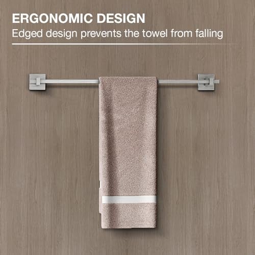 Kohler Towel Bar 606 mm | SS304 Stainless Steel Bathroom Towel Rod | Corrosion Resistant, Anti-Fingerprint, Anti-Peel | 17kg Load Capacity, 2 Years Warranty (Brushed Stainless Steel Finish) - Image 3