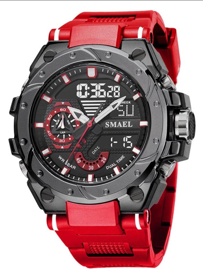Dual display electronic watch waterproof sports watch wholesale luminous alarm clock