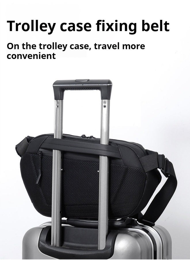 M MIAOYAN - Functional chest bag men's bag casual sports bag shoulder messenger bag trendy brand cycling backpack - Image 1