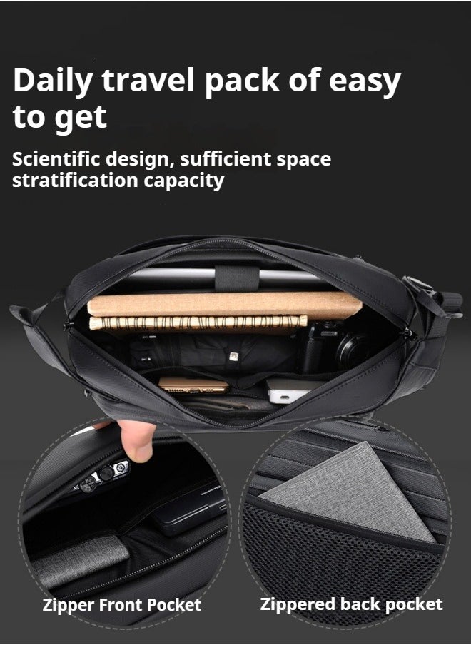 M MIAOYAN - Functional chest bag men's bag casual sports bag shoulder messenger bag trendy brand cycling backpack - Image 1