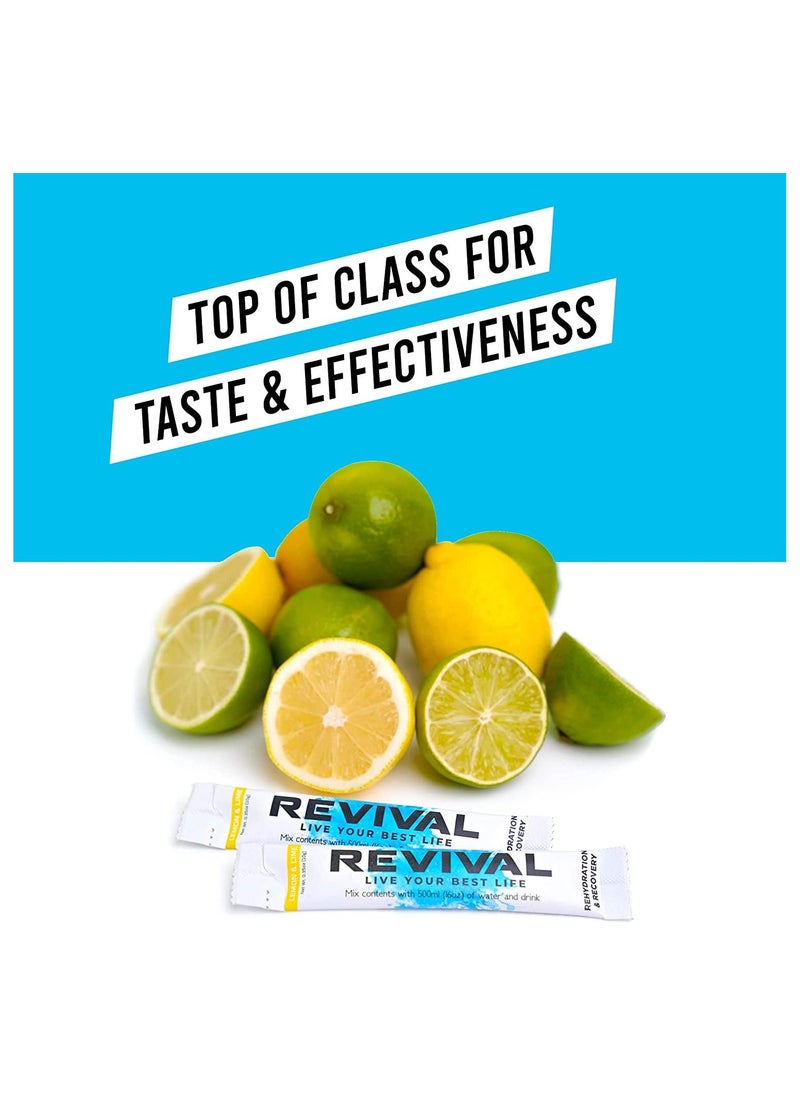 REVIVAL - Revival Rapid Rehydration Electrolytes Powder - High Strength Vitamin C B1 B3 B5 B12 Supplement Sachet Drink Effervescent Electrolyte Hydration - Image 1