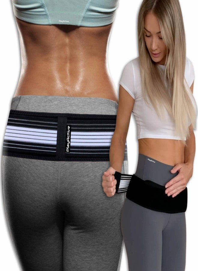 PlayActive Sacroiliac SI Joint Hip Belt - Breathable Anti-Slip Pelvic and Lower Back Support Brace for Men and Women - Pain Relief for Sciatica, Pelvis, Lumbar, Nerve and Leg Pain - Stabilizing Compression - Image 1