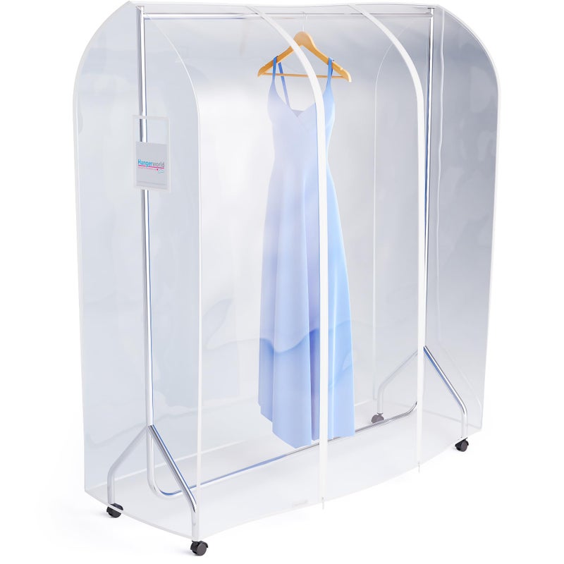HANgERWORLD 5ft clothes garment Rack cover for Open closet clear Showerproof cover ONLY (60x24x57)