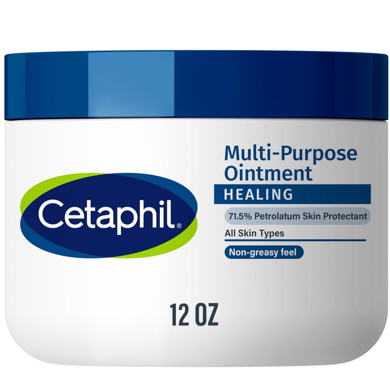 Cetaphil مرهم سيتافيل الشافي، 12 أونصة، للبشرة الجافة والمتشققة والمتهيجة، يعالج ويحمي، يهدئ اليدين المتشققتين والشفتين المتشققتين، مضاد للحساسية، خالي من العطور - Image 1