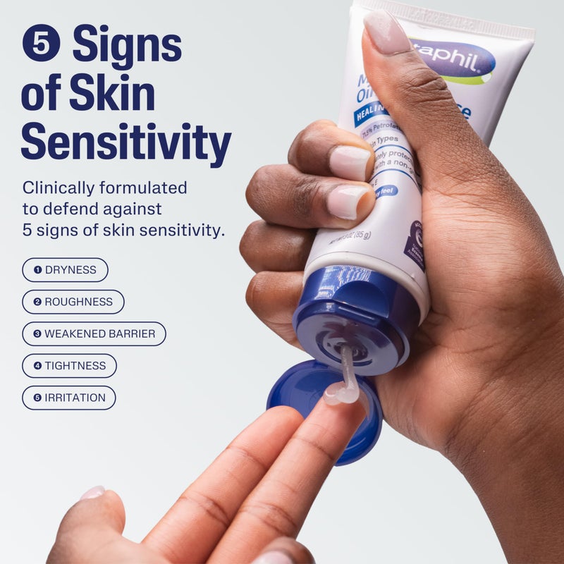 Cetaphil مرهم سيتافيل الشافي، 12 أونصة، للبشرة الجافة والمتشققة والمتهيجة، يعالج ويحمي، يهدئ اليدين المتشققتين والشفتين المتشققتين، مضاد للحساسية، خالي من العطور - Image 3