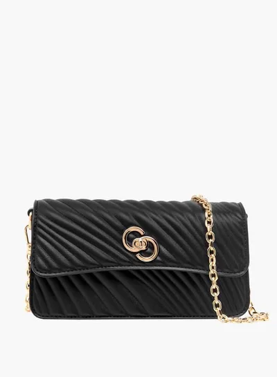 سيليست Women Quilted Crossbody Bag with Detachable Strap and Twist Lock Closure