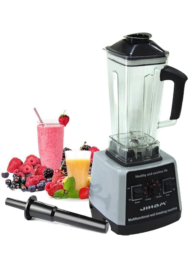 جيهام خلاط تجاري احترافي عالي التحمل، عصارة سرعة، خلاط ثلج، رمادي/أحمر 32011Ej - Image 2