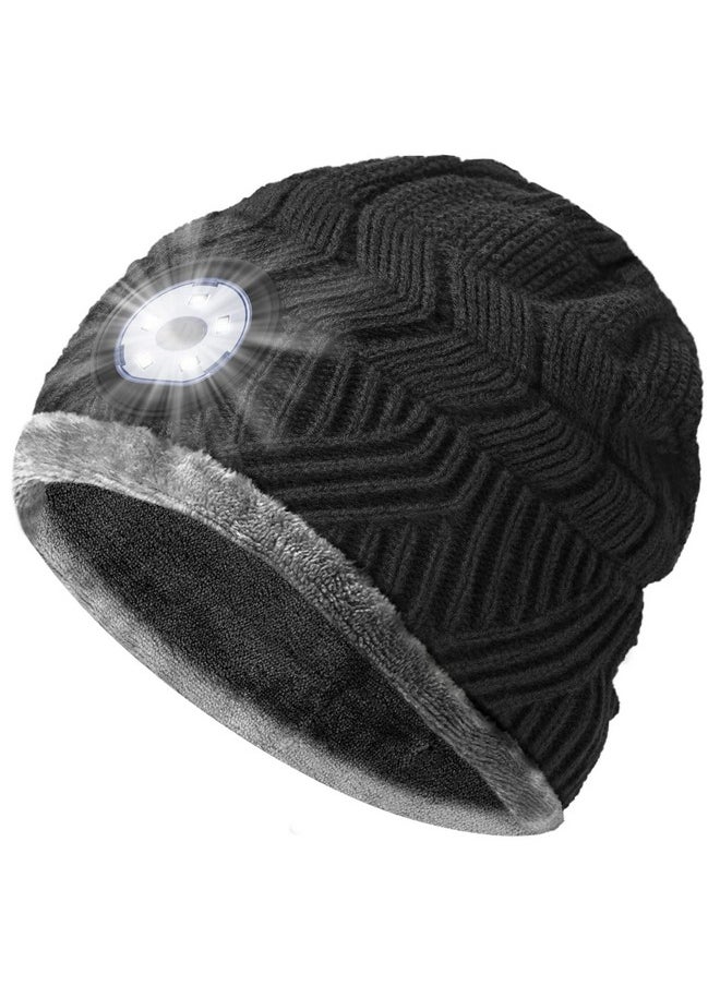 HIGHEVER - Rechargeable LED Beanie Hat with Headlamp - Winter Running Camping Gifts for Men Women Kids - Image 1
